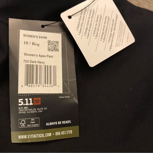 5.11 Tactical Black Flex Pants, APEX dark navy - Picture 11 of 12